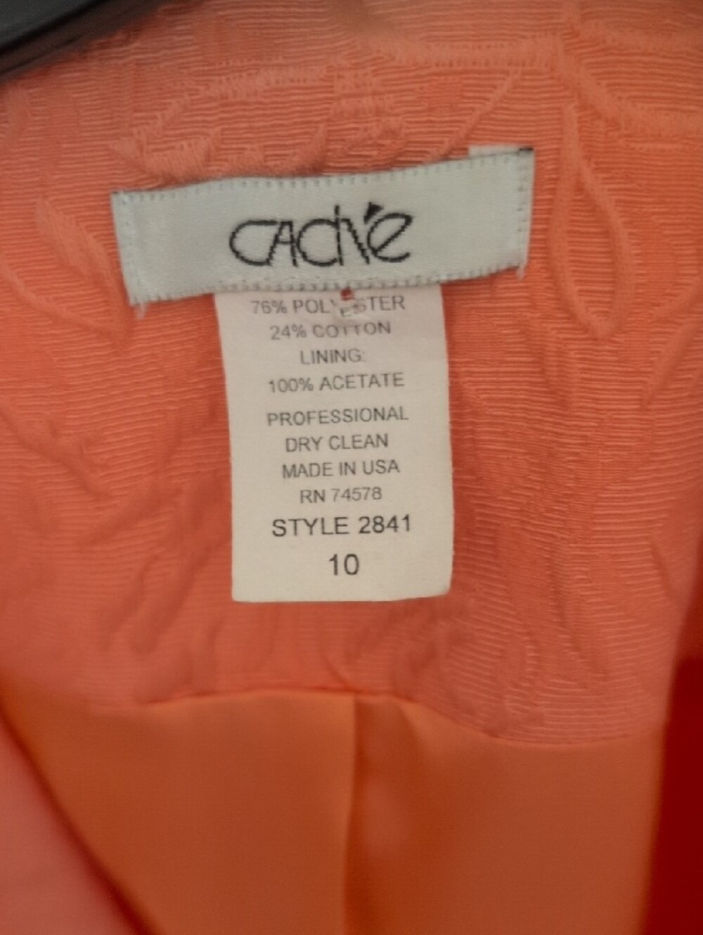 Cache Peach Floral Jacquard Blazer - Picture 2 of 8